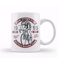 Fun Cool Urban Pedal Pusher Bicycle Racing Team Kupa Bardak Porselen