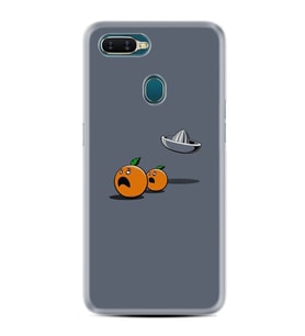 Oppo A5S A15 A16 A54 A55 A73 A74 Kılıf Desemli Silikon Orange Escape 1374