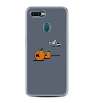 Oppo A5S A15 A16 A54 A55 A73 A74 Kılıf Desemli Silikon Orange Escape 1374