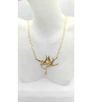 Golden Swallows Kolye (45+5 cm)