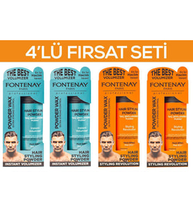 Fontenay Saç Şekillendirici Pudra Toz Wax Mat Effect X2 Ve Ultra Strong X2 20gr 4'LÜ WAX SET