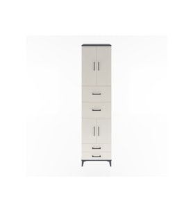 Hyperion Dolap 3 Raflı 4 Çekmeceli 4 Kapaklı 60x44x243 Antrasit-Aytaşı