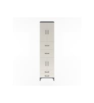 Hyperion Dolap 3 Raflı 4 Çekmeceli 4 Kapaklı 60x44x243 Antrasit-Aytaşı