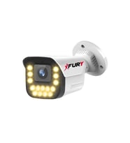 FURY 15 Warm LED Gece Renkli Görüntü Güvenlik Kamerası (Dış Mekan Su Geçirmez) (Beyaz)