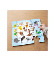 Sevimli Hayvanlar Tasarımlı 24 Parça Ahşap Çocuk Puzzle MPK0275