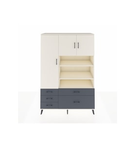 Hyperion Dolap 9 Raflı 5 Çekmeceli 3 Kapaklı 132x44x195 Aytaşı-Aytaşı/Antrasit