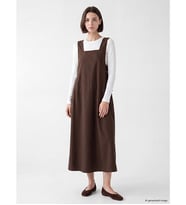 LCW Modest Kahverengi Kare Yaka Gabardin Jile Elbise