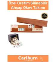 Premium Antibakteriyel Kir Tutmayan Çizilmeye Dayanıklı Silinebilir Flash Ahşap Okey Takımı