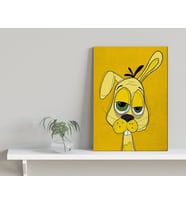 BK Home Drunken Rabbit Yellow Tasarımlı Kanvas Tablo-1