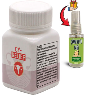Cy-Relief 1 Kutu Amerikan Kızılcığı Ebegümeci Adaçayı C Vitamini Esktarlarıyla Erkeğe Özel Destekleme + Çörek Otu Yağı 30 ml