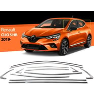 Renault Clio 5 Krom Cam Çerçevesi 12 Parça Tam Set 2019 ve Üzeri