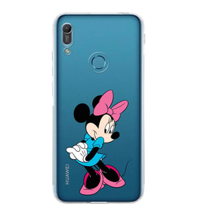 Huawei Y6 Pro 2019  Kamera korumalı Kapak Minnie Mouse Tasarımlı  Şeffaf Kılıf