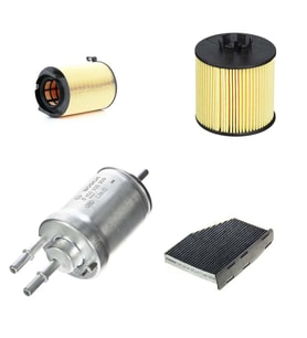 Bosch Filtre Bakım Seti Volkswagen Jetta 1.4 TSI 2007-2008 122 Beygir CAXA Motor Hava + Yağ F + Yakıt F. + Polen Sardes