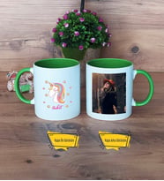 Unicorn Kupa Bardak Yeşil Fotoğraflı