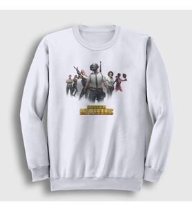 Presmono Unisex Beyaz Team Pubg Sweatshirt 30802tt (Beyaz)