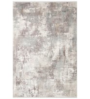 Hoom Rugs Franko FS 35 Grey Beige Viskon & Akrilik Yüksek Dokulu Modern Salon Halısı (Gri)