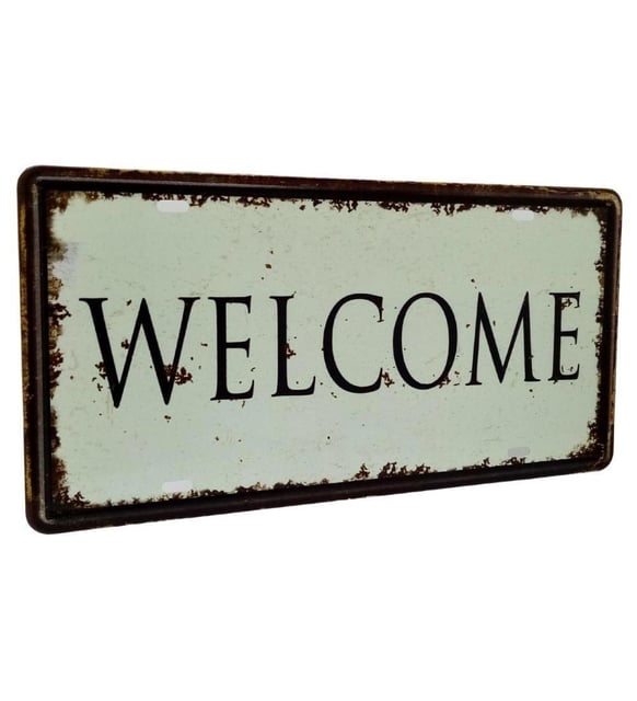 NEME入りWELCOME PLATE♡ Dekoratif 3D Metal Plaka Welcome 30cm