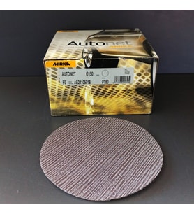MIRKA ZIMPARA EPOKSİ OTOMOTİV TEKNE MOBİLYA AUTONET SERİSİ 180 KUM CIRTLI 150 MM  50 ADET (Metal)
