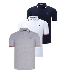 ÜÇLÜ SET T8594 DEWBERRY ERKEK T-SHIRT-SİYAH-BEYAZ-GRİ (Karışık)