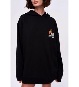 Unisex Oversize No7 Kapüşonlu Sweatshirt