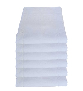 6 lı Ayak İzli Banyo Paspas Pamuklu Ayak Havlusu 50x70 Cm (Çok Renkli)