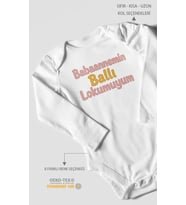 Babaannemin Ballı Lokumuyum Uzun Kollu Bebek Body %100 Pamuk
