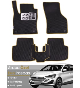 FORD FOCUS 5 (2024-2025) Uyumlu EVA Paspas Tam Set–Araca Özel,Su Geçirmez,Kolay Montaj