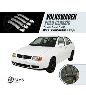 Vw Polo Classic Krom Kapı Kolu 4 Kapı 1995-2002 Paslanmaz Çelik (ÇİFT DELİK)