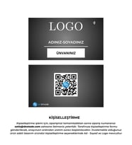 NFC ve QR Kod Özellikli Temassız Dijital Kartvizit (Parlak Siyah)