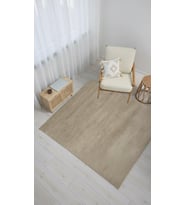 Dream Color Bej Yumuşak Yüzeyli Kaymaz Makinede Yıkanabilir Halı