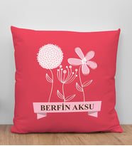 BK Gift Kişiye Özel İsimli Anneler Günü Tasarımlı Kırmızı Kırlent Yastık, Anneye Hediye, Ev Dekorasyonu, Anneler Günü Hediyesi-4