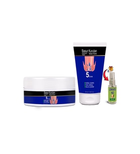 BasurKurutan Masaj Kremi 1erli Set E Vitaminli Aslanpençesi Kestane Hellebore Çiçek Esktarları (50 ml) Tüp&Kavanoz + Çörekotu Yağı