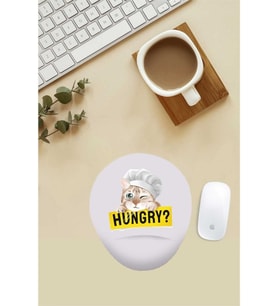 Aşçı Kedi Desenli Bilek Destekli Mouse Pad