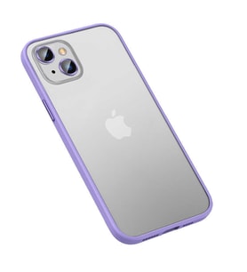 iPhone 13 Kılıf Retro Kamera Lens Korumalı Renkli Lüx Mat Kapak (Lila)