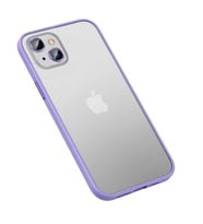 iPhone 13 Kılıf Retro Kamera Lens Korumalı Renkli Lüx Mat Kapak (Lila)