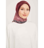 Armine Sura İpek Eşarp 9005-33 Pembe Karışık Desen