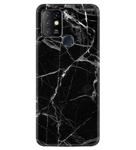 INFINIX Hot 8 9 10 11S Hot 10 Play 10T Kılıf Desemli Silikon Fragile Black Mermer 1378