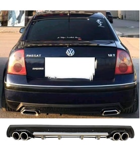 Vw Passat B5 Gri Difüzör Çiftli Yuvarlak Egzoz Görünümlü D Tip Difizör