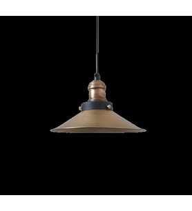 Rys Retro Rustik Eskitme Kaplama Dekoratif Rustik Tekli Sarkıt Avize Çap:23 cm (Burnt Olive)
