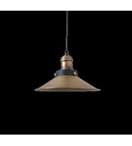 Rys Retro Rustik Eskitme Kaplama Dekoratif Rustik Tekli Sarkıt Avize Çap:23 cm (Burnt Olive)