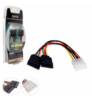 S-Link Sata Power Kablosu İkili 15 Cm Slx-312