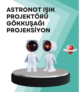 360° Ayarlanabilir Başlıklı Astronot Gece Lambası