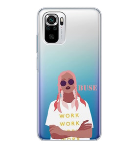 Xiaomi Pink Hair Tasarımlı Şeffaf Telefon Kılıfı