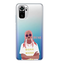 Xiaomi Pink Hair Tasarımlı Şeffaf Telefon Kılıfı