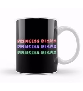 Princess Diana Quotes Art Gift  UK Vintage Retro Style Kupa Bardak Porselen