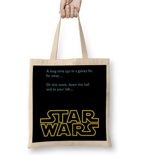 Star Wars Opening Crawl 01 Bez Çanta Uzun Saplı