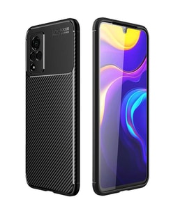 Vivo V21 Kılıf Esnek Soft Karbon Tasarım Legion Serisi (Siyah)