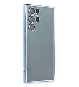 Durukar® Samsung Galaxy S22 Ultra Kılıf Lensli Silikon - Açık Mavi