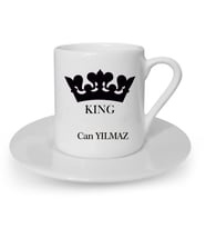 İsme Özel Türk Kahvesi Fincanı Seti - King
