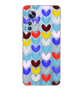 PrintiFy Xiaomi Mi 12 ile Uyumlu 1mm Slim Fit Water Color 1 Baskılı Şeffaf  Kılıf